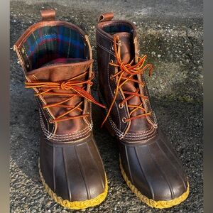 Never worn- LL Bean Duck Boots- Flannel lined